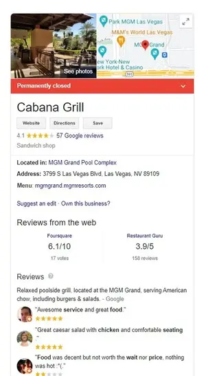 mgm cabana prices