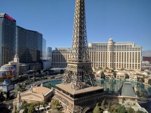 Room with BEST VIEW from Paris Hotel & Casino Las Vegas Burgundy