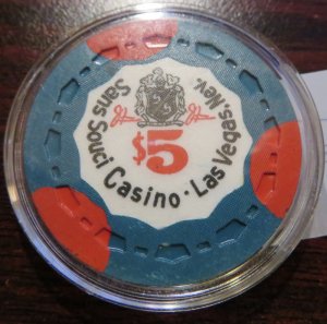 Hoot Gibson's D4C Ranch Casino Las Vegas NV $5 Chip 1980 