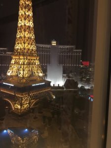 Paris Resort & Casino Las Vegas. King, Burgundy room with Eiffel Tower View  